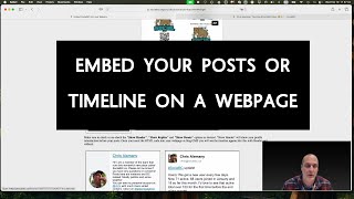 Embedding your Post or Timeline on a Webpage - SocialBC Tutorial