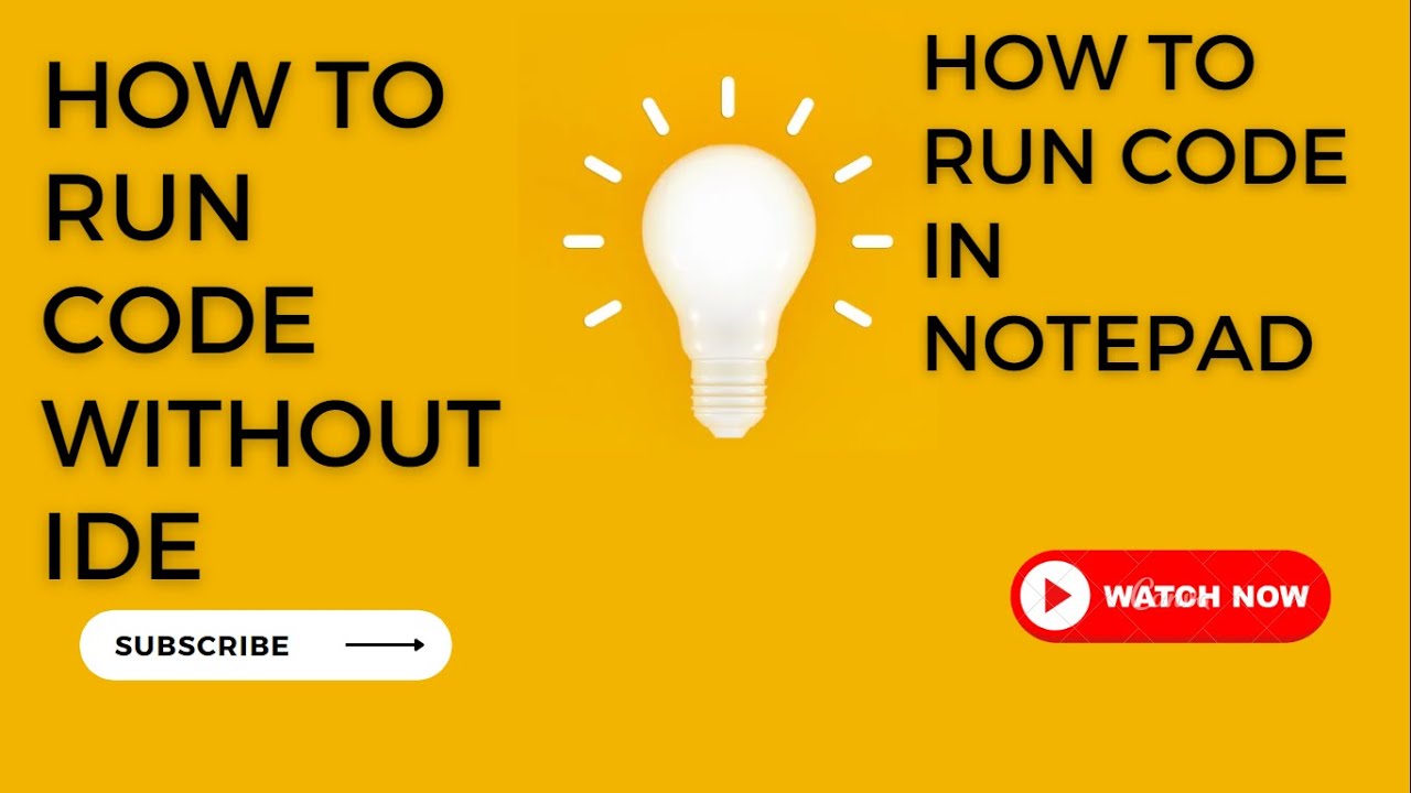 How to Run a code without ide - YouTube