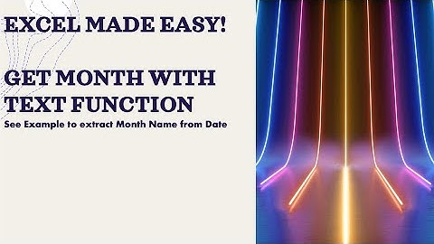 Extract Month Name from Date in Excel #shorts