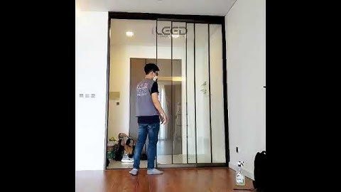 Cửa nhôm Slim lùa 3 cánh kính cường lực trong LEED DOORS Tiêu chuẩn Hàn Quốc. Liên hệ: 0909.359.855