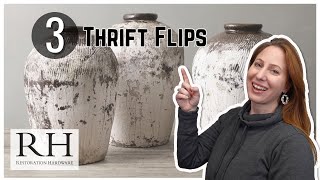 High end thrift flips // Everyday home decor + RH Dupe