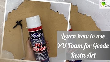 Learn how to use PU Foam for Geode Resin Art | PU FOAM | Resin Art | resin tutorial for beginners