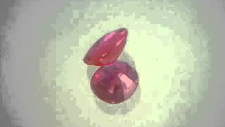African Red Ruby No Lead Glass 6.1x5 mm Faceted Oval I2 Clarity .79 carat
