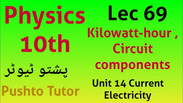 Kilowatt-hour , circuit components, pushto tutor tech, current electricity, Lec 69, class 10 physics