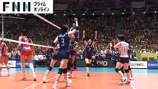 【ハイライト映像】W杯バレー・井上愛里沙24得点、石川真佑がサーブで、古賀紗理那が決めた！プエルトリコを破りB組首位に　【パリ五輪予選】