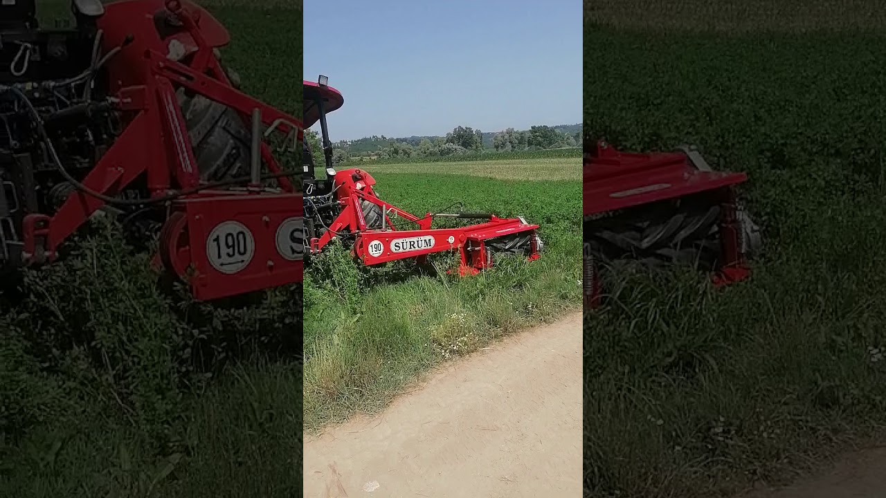 Tamburlu sıkmalı yonca biçim makinası