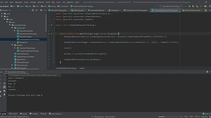 Java Concurrent ScheduledExecutorService schedule with delay and period Example