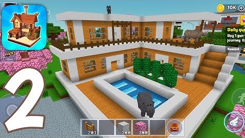 MiniCraft Village - Gameplay Walkthrough Part 2 - Modern House 2 (Android, iOS)