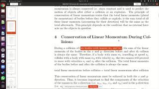 UNZA PHY 1010 Lecture 6B  Part 1 Group C   Conservation of Linear momentum 24 May 2021