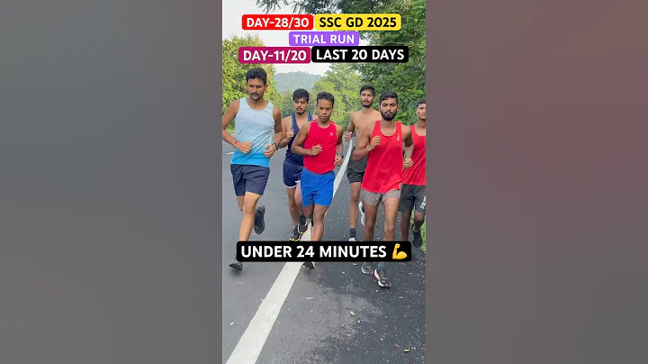 DAY-28/30 ‼️ SSC GD 2025 FINAL SERIES ‼️ TRIAL RUN ✅ #sscgd #sscgd2025 #5km #day28