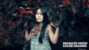 Dramatic Portrait Color Mood | Photoshop Tutorial Moody Dark