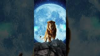 Galaxy Themes - [poly] lion in the night of wild nature screenshot 2
