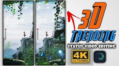 3D Trending behind object status video Editing || Alight motion 4K Full screen moving editing