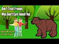 Bear and Two Friends / English #Moral Story #Cartoon / For Kids - Toon Lampoon Tube
