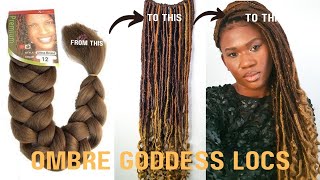 DIY OMBRE GODDESS FAUX LOCS USING XPRESSION KANEKALON HAIR