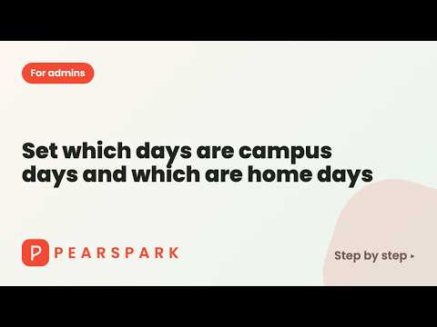 Video thumbnail: Set which days are campus days and which are home days