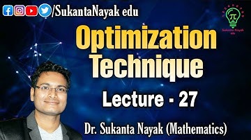 Lecture 27 - Classification of Multivariable Optimization Problems