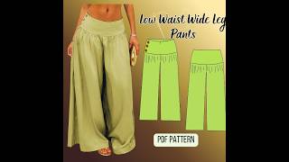 Low Waist Pants /Short Pants with Wide Waistband Sewing Tutorial