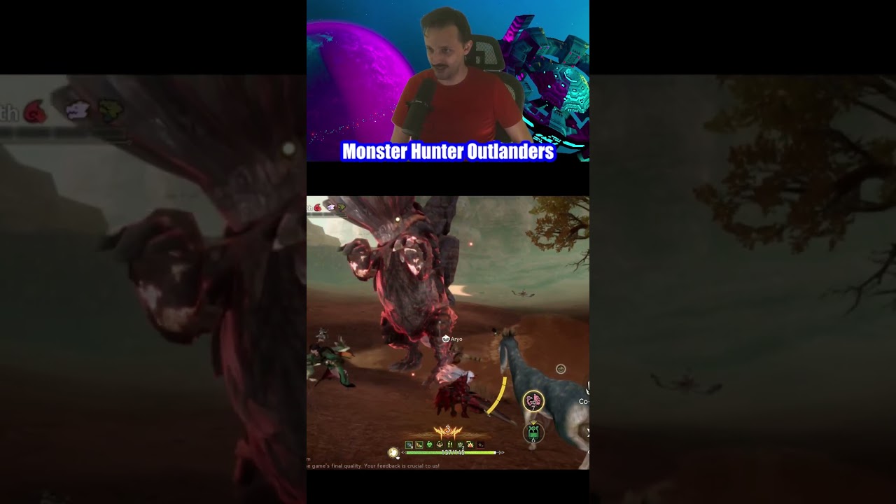 Freya hunts Barroth w/ Greatsword! | Monster Hunter Outlanders | Beta | Mobile #ad