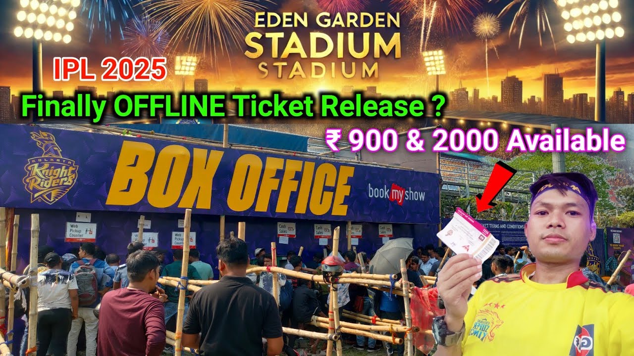 Eden garden 2025 Offline Tickets Release | Kkr vs Rcb 2025 tickets