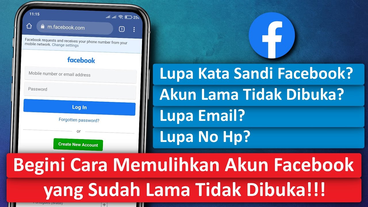 Cara Memulihkan Akun Facebook yang Lupa Kata Sandi, Email, No Hp YouTube