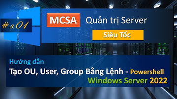 Tạo OU, User, Group Bằng Lệnh CMD bằng PowerShell | MCSA - Quản trị Server cấp tốc #8.01