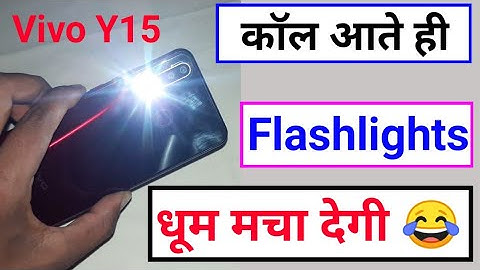 How to set flashlight notifications Vivo Y15 |