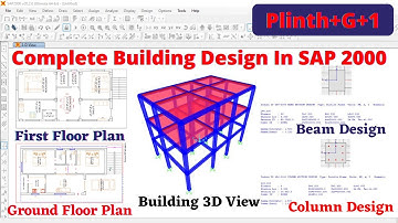 Complete G+1 building design by SAP 2000 Software | Civil engineering | online course | IS code |