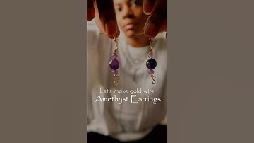 these handmade amethyst earrings are gorgeous!💜🔮🦄 #diy #jewelrymaking #shorts
