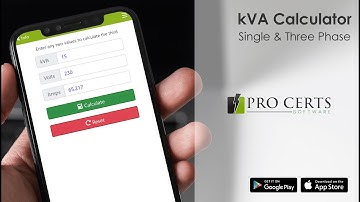 kVA Calculator App for iPhone iPad | Version April 2020