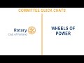 Committee quick chats  wheels of power updates from rotary club of portland