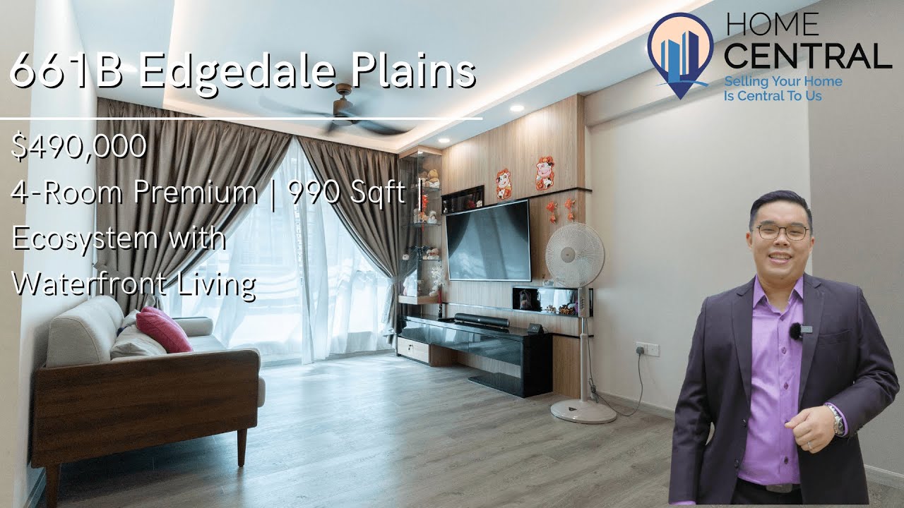 Inside A Modern 4-Room Premium Apartment With Waterfront Living For $490K | Singapore Home Tour