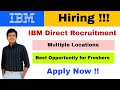 IBM Hiring | IBM Recruitment 2023 | Freshers can apply | IBM Recruitment Malayalam | Jobhunter