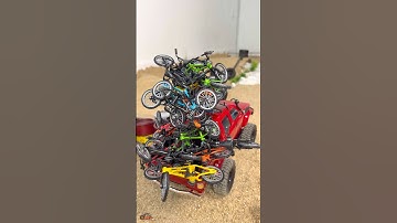 TOYOTA Pick Up Hilux WPL C64-1 Delivers lot of Bicycles Challenge #rc #shorts #viral #fyp #trending