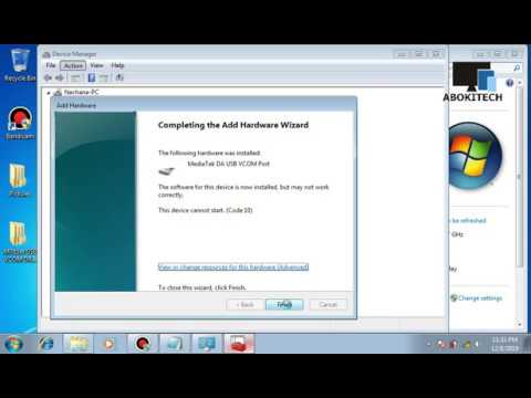 How to install MediaTek MTK VCOM USB drivers
