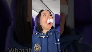Flight attendant language error 🤧 #shorts