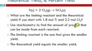 8.5 part 2 More Pancakes: Limiting Reactant, Theoretical Yield, & Percent Yield