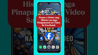 Paano e Delete ang  History ng mga pinanood na Video sa Facebook #tutorial #tips #facebook