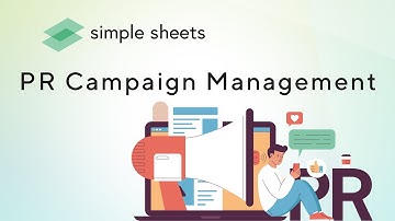 PR Campaign Management Excel Template Step-by-Step Video Tutorial by Simple Sheets