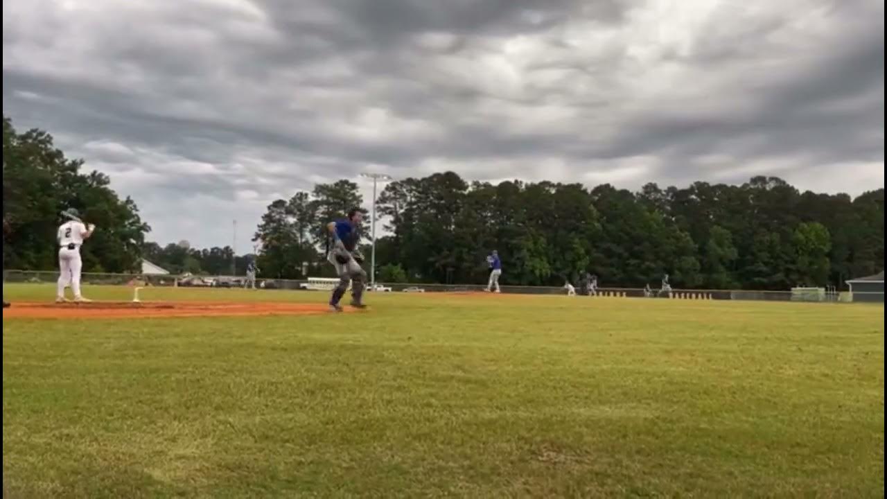 Catcher Throws Runner Out at 2nd Base SC HS Baseball Lower State
