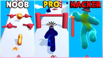 NOOB vs PRO vs HACKER in Blob Runner 3D New Update Gameplay (iOS,Android)