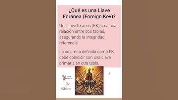 ¿Qué es una foreign key? #sql #sqlserver #windows