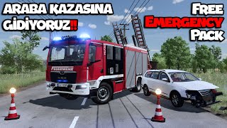 Araba Kazasına Gidiyoruz // Ağaçtan Kedi Kurtarıyoruz | Free Emergency Pack Fs22 !!