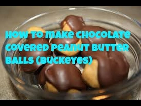 How to make Chocolate covered Peanut butter Balls (Buckeyes)