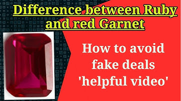 How can You Spot  Difference Between  RUBY And Red GARNET | Gemstone dealing |