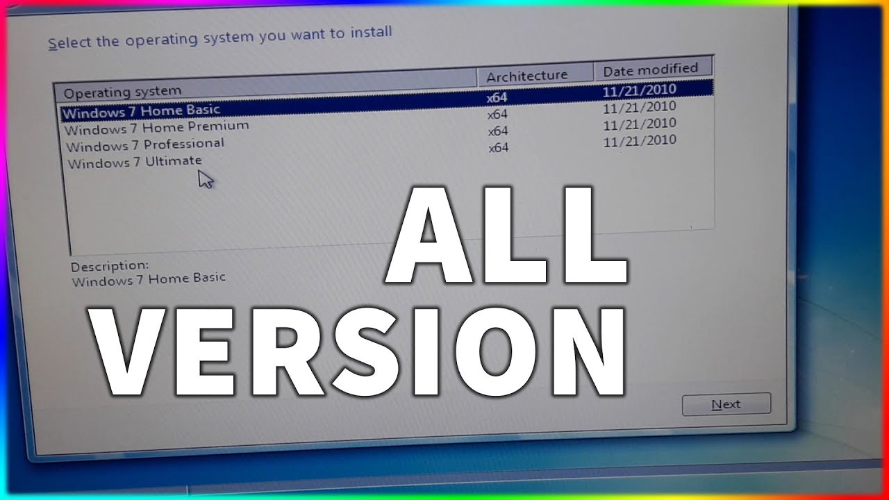 file iso windows 7 2022 Làm sao để có được File ISO Win 7 có chứa tất cả các phiên bản?