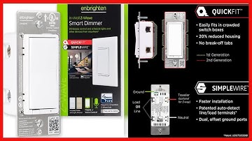 Enbrighten Z-Wave Smart Rocker Light Dimmer with QuickFit and SimpleWire, 3-Way Ready