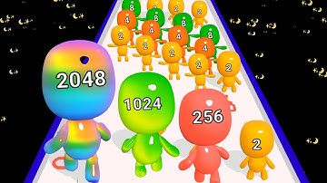 Man Run 2048 - jelly run 2048 / NOOB VS PRO VS HACKER VS GOD in Man Run 2048 #manrun2048