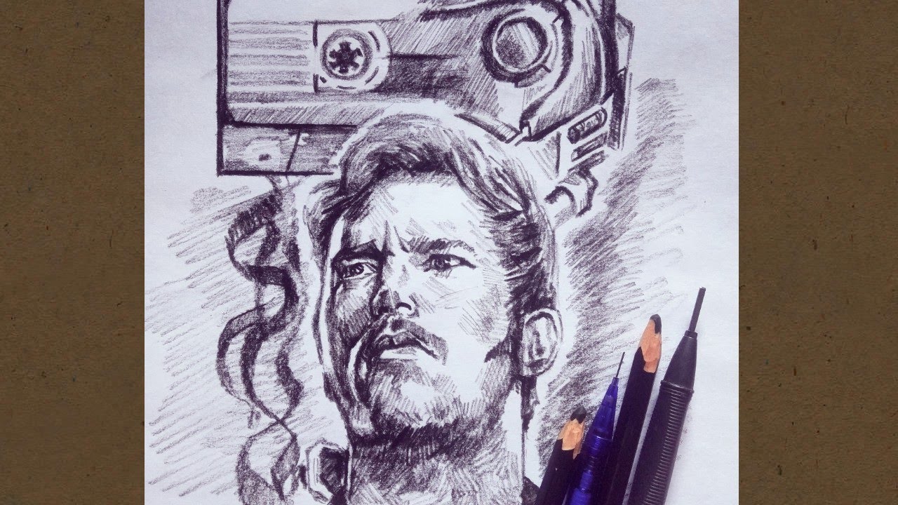 Chris Pratt - Starlord Drawing by Murphy Elliott - Pixels