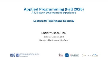 Applied Programming - Lecture 09 - Fall 2025 - Copenhagen Business School